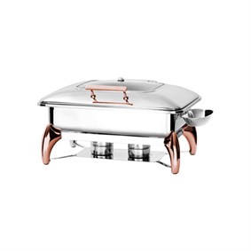 KROMA Exclusive Copper Chafing Dish GN 1/1 Jel Yakıtlı